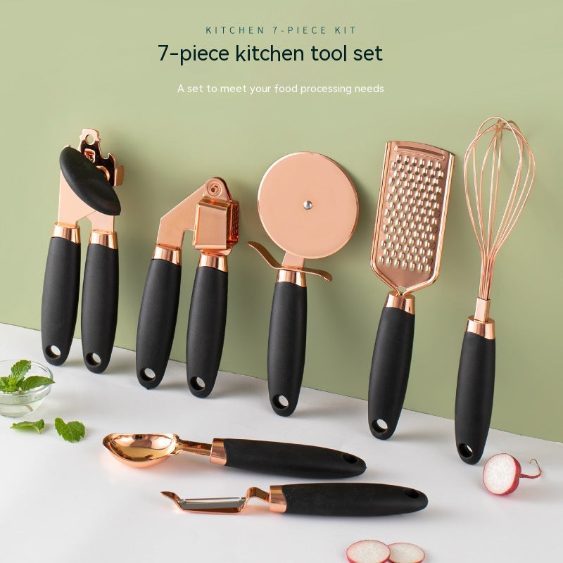 Kitchen Peeler Gadget Copper Plated Set