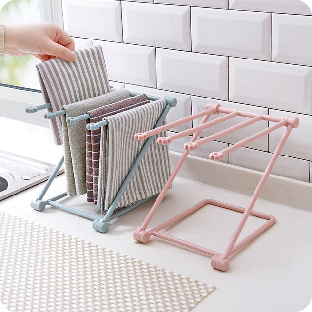Foldable Dishcloth Shelf Kitchen Organizer