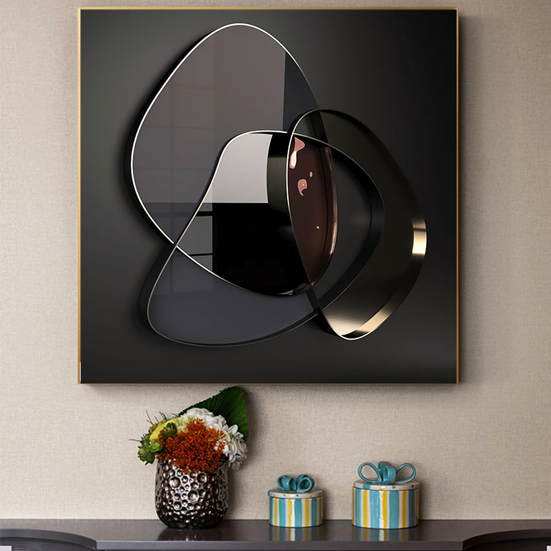 Modern Abstract 3D Metal Wall Art Canvas