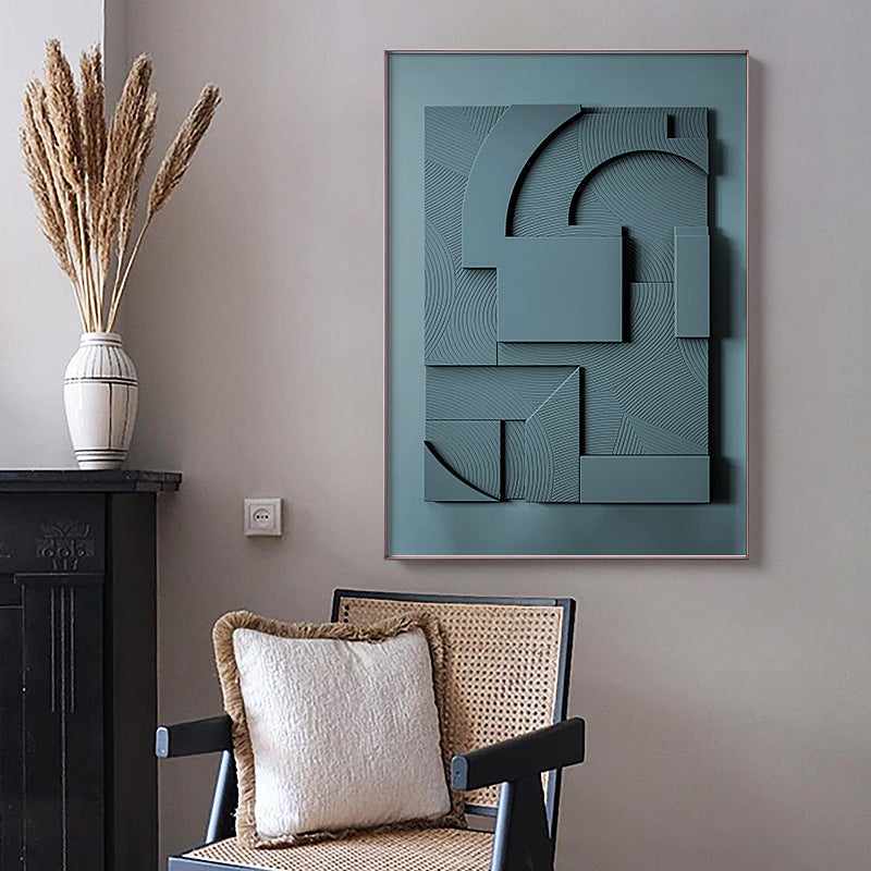 3D Abstract Geometric Morandi Hanging Painting