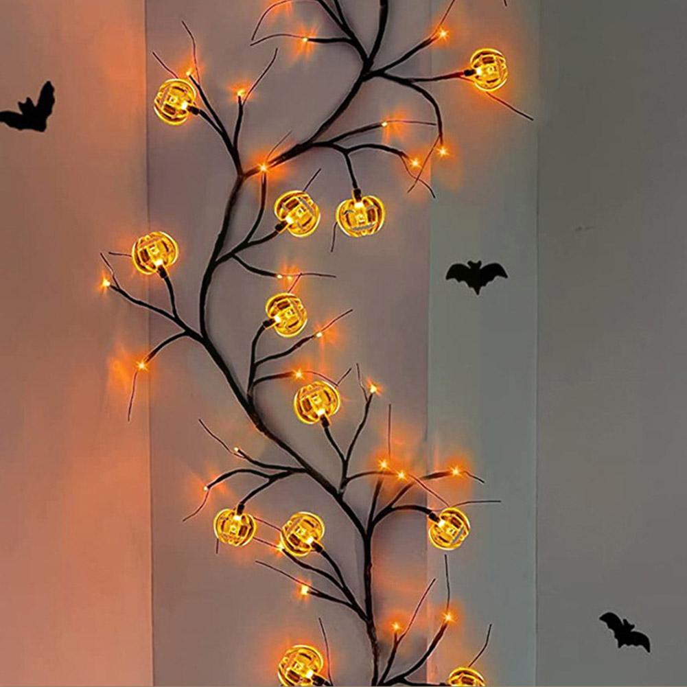 Halloween LED String Lights Bat Pumpkin Decor
