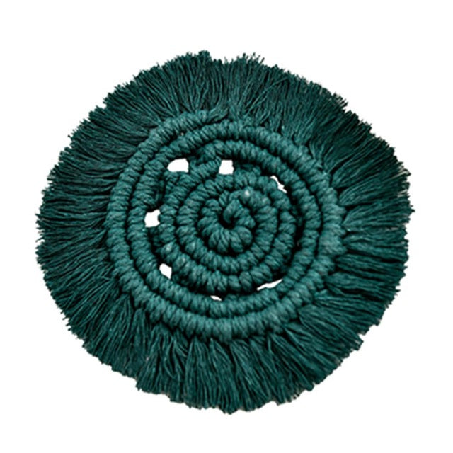 Handwoven Macrame Coasters Cotton Rope Braided Placemats