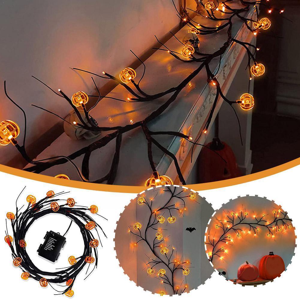 Halloween LED String Lights Bat Pumpkin Decor