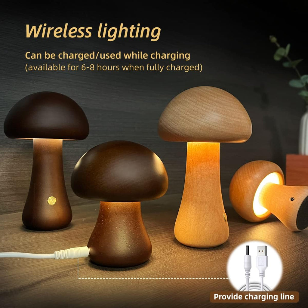 Mushroom LED Night Lamp Bedside Light