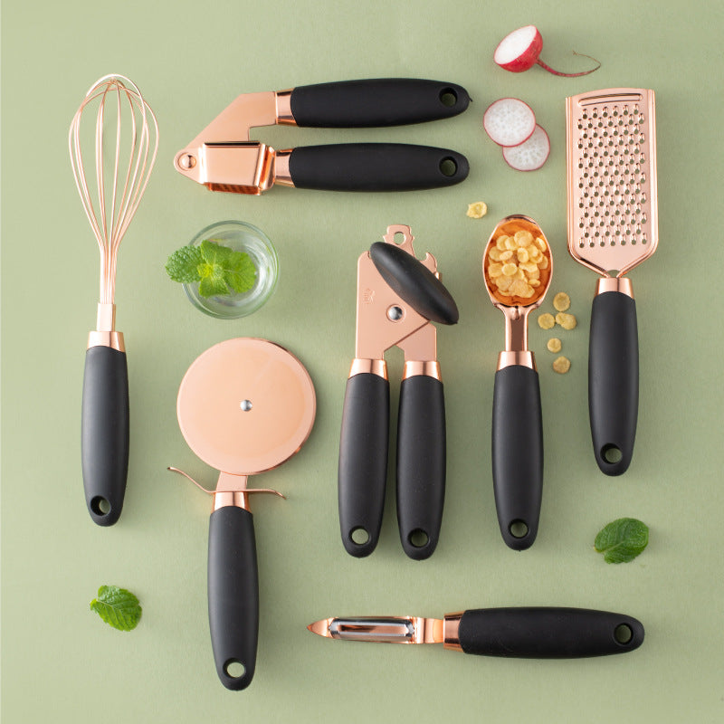 Kitchen Peeler Gadget Copper Plated Set