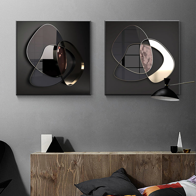 Modern Abstract 3D Metal Wall Art Canvas