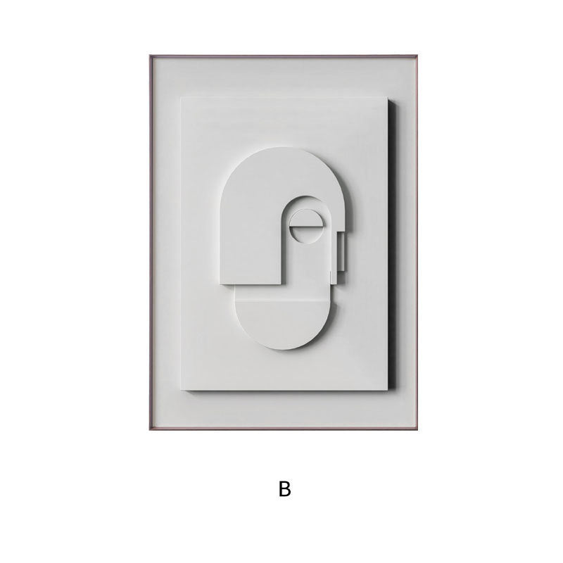 3D Abstract Geometric Morandi Hanging Painting