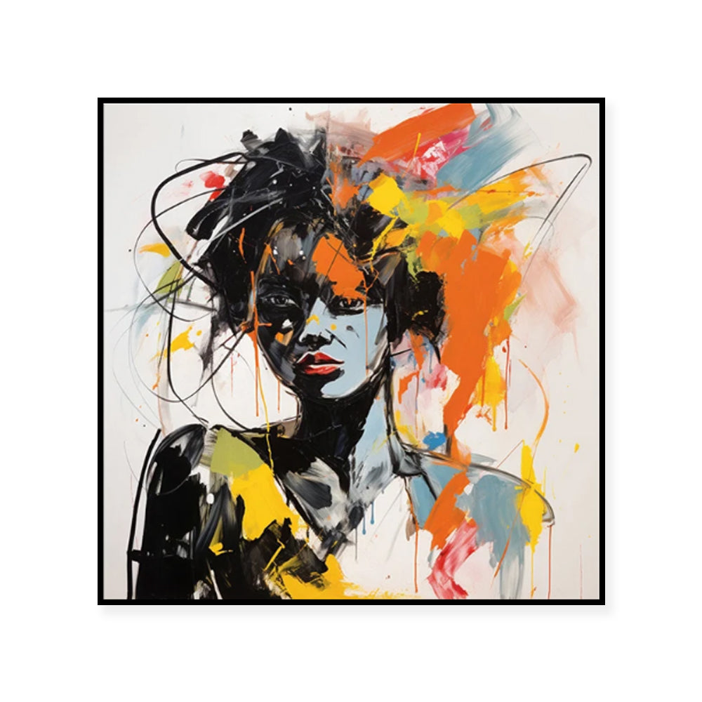 Modern Graffiti Wall Art Banksy Portrait Canvas