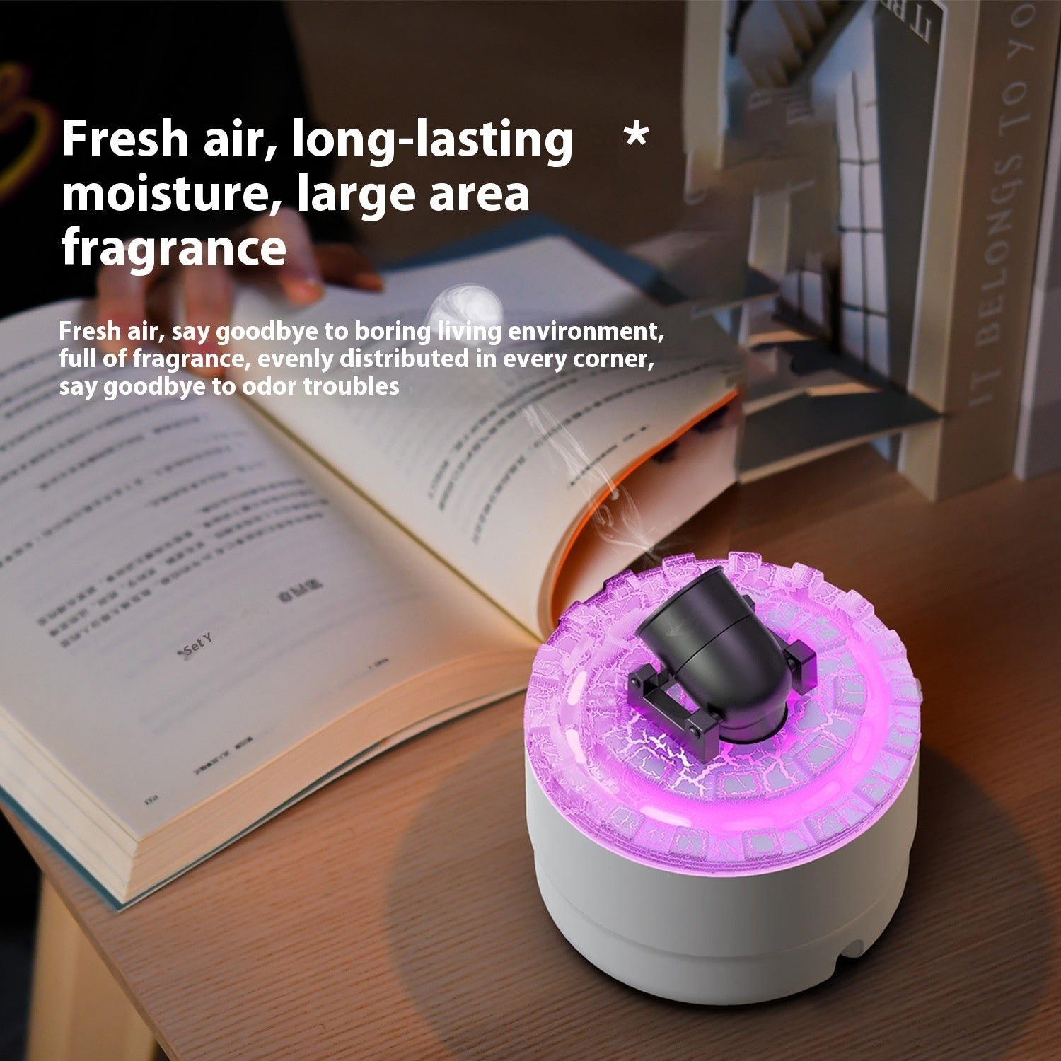 Portable LED Mist Humidifier for Bedroom Ambience