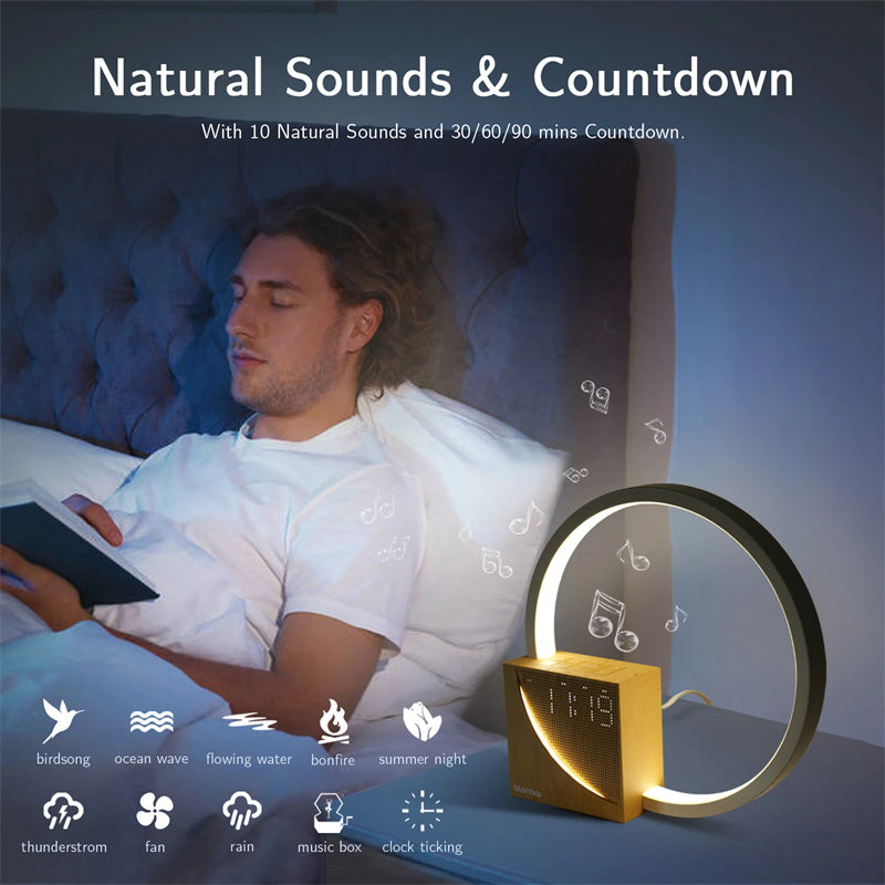 Touch Bedside Lamp Alarm Nature Sounds