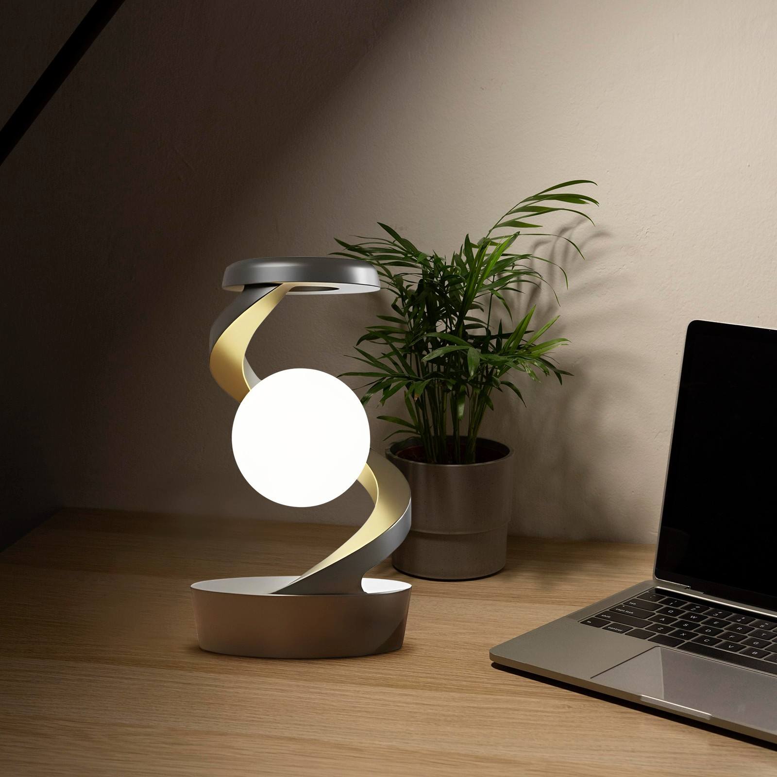 Moon Desk Lamp Wireless Charging Night Light