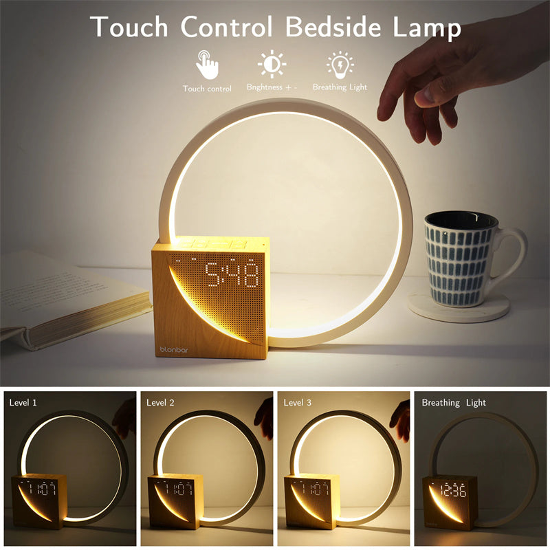Touch Bedside Lamp Alarm Nature Sounds