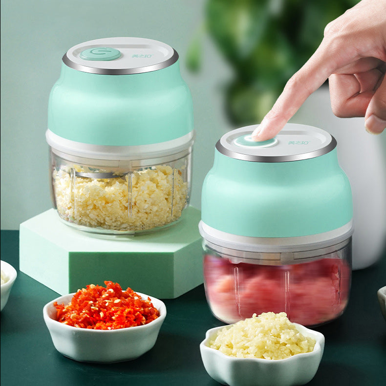 Portable Mini Electric Garlic Cutter Masher